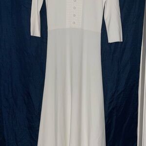 Elegant White Knit Dress